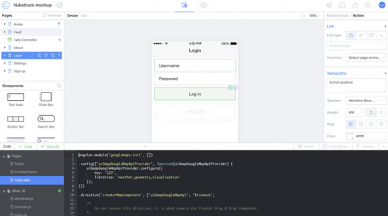 ionic creator
