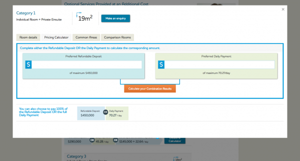 Kindleman BaptistCare pricing calculator